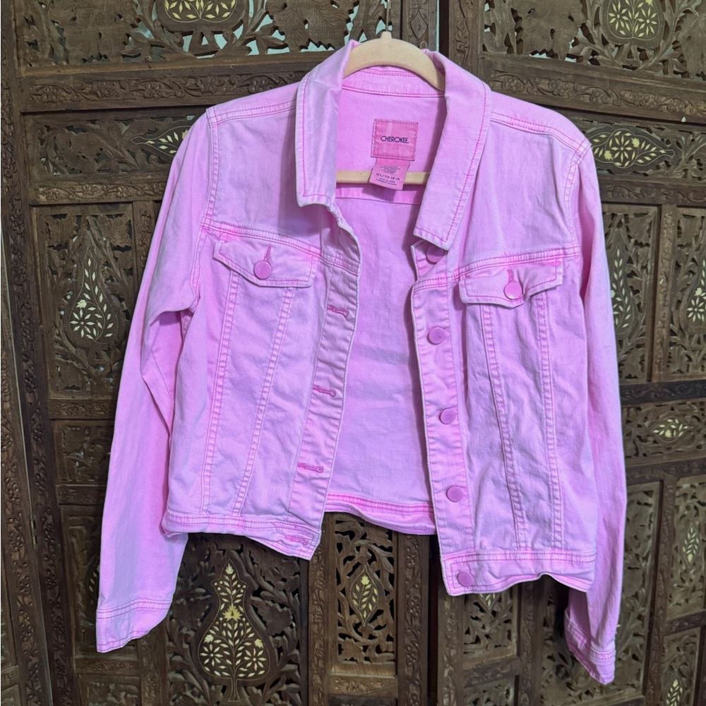 Cherokee Pink Denim Jacket